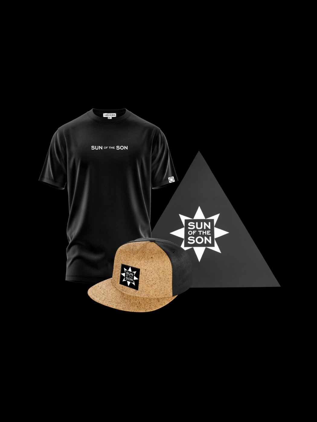 WAIMEA Black T-shirt + Flat Cap Set